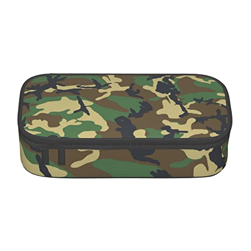 Federmäppchen mit großem Fassungsvermögen, Militär-Design, großes Fassungsvermögen, Federmäppchen für Studenten, Schreibwaren-Tasche, Schreibtisch-Organizer mit glattem Reißverschluss, tragbares von JRBWTDBW