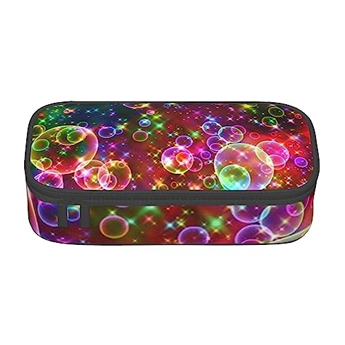 Federmäppchen mit großem Fassungsvermögen, bunte Regenbogen-Sterne, großes Fassungsvermögen, Federmäppchen für Studenten, Schreibwaren-Tasche, Schreibtisch-Organizer mit glattem Reißverschluss, von JRBWTDBW