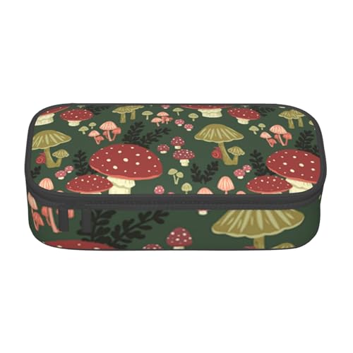 Federmäppchen mit großem Fassungsvermögen, helle Pilze, Kunst, großes Fassungsvermögen, Federmäppchen für Studenten, Schreibwaren-Tasche, Schreibtisch-Organizer mit glattem Reißverschluss, tragbares von JRBWTDBW