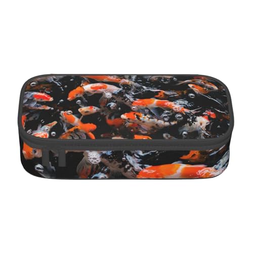 Federmäppchen mit großem Fassungsvermögen, japanische Karpfenfische, großes Fassungsvermögen, Federmäppchen für Studenten, Schreibwaren-Tasche, Schreibtisch-Organizer mit glattem Reißverschluss, von JRBWTDBW