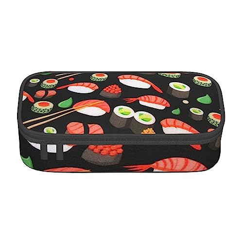 Federmäppchen mit großem Fassungsvermögen, japanische Sushi-Garnelen, großes Fassungsvermögen, Federmäppchen für Studenten, Schreibwaren-Tasche, Schreibtisch-Organizer mit glattem Reißverschluss, von JRBWTDBW