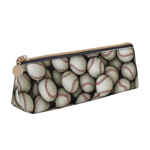 JRBWTDBW Baseball-Leder-Federmäppchen, schlankes Design, Stifttasche mit metallischem Reißverschluss, Größe für Studenten, Büro, Uni, Mittelschule, weiß, Einheitsgröße, Schulranzen-Set JRBWTDBW Baseball-Leder-Federmäppchen, schlankes Design, Stifttasche mit metallischem Reißverschluss, Größe für Studenten, Büro, Uni, Mittelschule, weiß, Einheitsgröße, Schulranzen-Set von JRBWTDBW