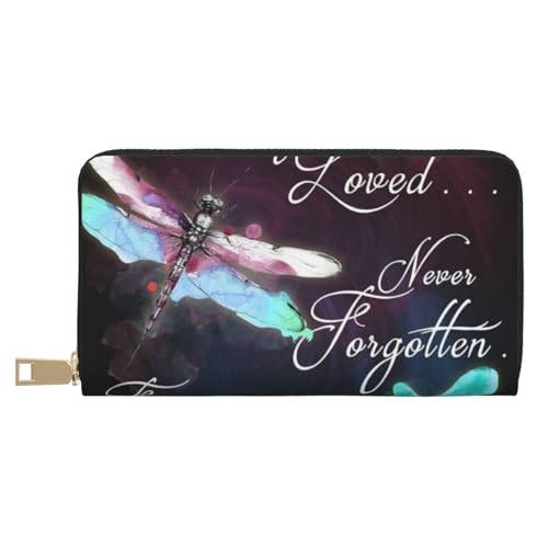 JRBWTDBW Bunte Libellen-lange Kunstleder-Clutch, schick, stilvolle Damen-Geldbörse für moderne Frauen, großes Fassungsvermögen, Kartenhalter und Organizer-Taschen, strapazierfähige Geldbörse, von JRBWTDBW