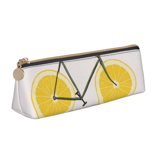 JRBWTDBW Federmäppchen aus Leder, schlankes Design, Federtasche mit metallischem Reißverschluss, für Studenten, Büro, Uni, Mittelschule, Orange, weiß, Einheitsgröße, Schulranzen-Set von JRBWTDBW