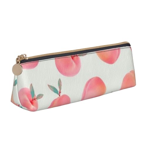 JRBWTDBW Federmäppchen aus Leder, schlankes Design, Stifteetui mit metallischem Reißverschluss, für Studenten, Büro, Uni, Mittelschule, Stifteetui, weiß, Einheitsgröße, Schulranzen-Set von JRBWTDBW