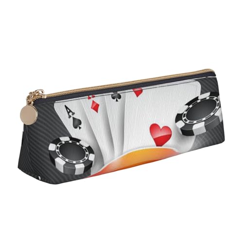 JRBWTDBW Federmäppchen aus Leder, schlankes Design, Stifteetui mit metallischem Reißverschluss, für Studenten, Büro, Universität, Mittelschule, weiß, Einheitsgröße, Schulranzen-Set von JRBWTDBW