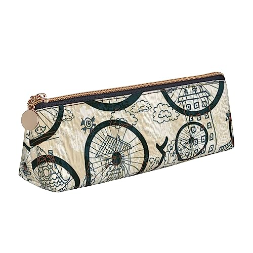 JRBWTDBW Federmäppchen aus Leder, schlankes Design, Stifttasche mit metallischem Reißverschluss, für Studenten, Büro, Uni, Mittelschule, weiß, Einheitsgröße, Schulranzen-Set von JRBWTDBW