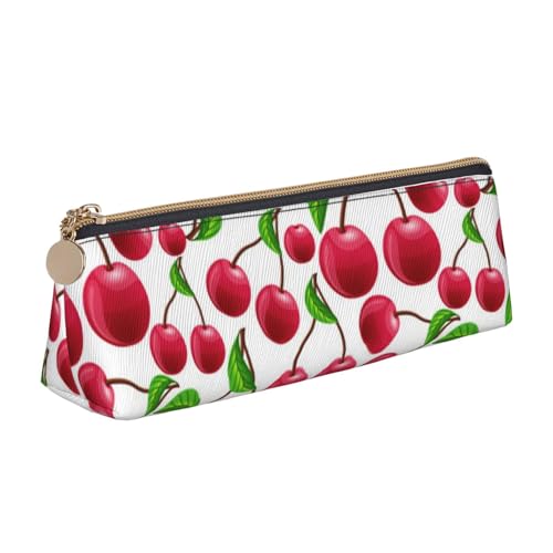 JRBWTDBW Federmäppchen aus Leder, schmales Design, Stifteetui mit metallischem Reißverschluss, für Studenten, Büro, Uni, Mittelschule, Stifteetui, weiß, Einheitsgröße, Schulranzen-Set von JRBWTDBW