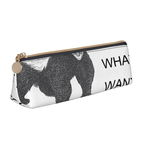 JRBWTDBW Federmäppchen aus Leder, schmales Design, Stifteetui mit metallischem Reißverschluss, für Studenten, Büro, Uni, Mittelschule, Stifteetui, weiß, Einheitsgröße, Schulranzen-Set von JRBWTDBW