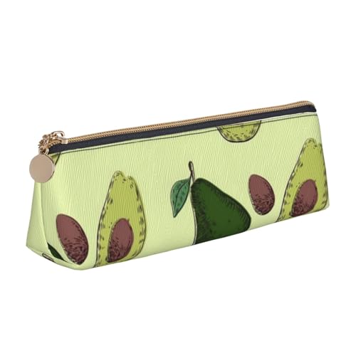 JRBWTDBW Federmäppchen aus Leder mit Avocado-Früchten, schlankes Design, Stifteetui mit metallischem Reißverschluss, Größe für Studenten, Büro, Uni, Mittelschule, weiß, Einheitsgröße, Schulranzen-Set JRBWTDBW Federmäppchen aus Leder mit Avocado-Früchten, schlankes Design, Stifteetui mit metallischem Reißverschluss, Größe für Studenten, Büro, Uni, Mittelschule, weiß, Einheitsgröße, Schulranzen-Set von JRBWTDBW