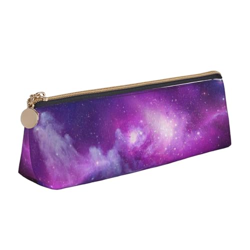 JRBWTDBW Federmäppchen aus Leder mit Galaxie-Motiv, schlankes Design, Stifttasche mit metallischem Reißverschluss, für Studenten, Büro, Universität, Mittelschule, Violett und Blau, weiß, JRBWTDBW Federmäppchen aus Leder mit Galaxie-Motiv, schlankes Design, Stifttasche mit metallischem Reißverschluss, für Studenten, Büro, Universität, Mittelschule, Violett und Blau, weiß, von JRBWTDBW