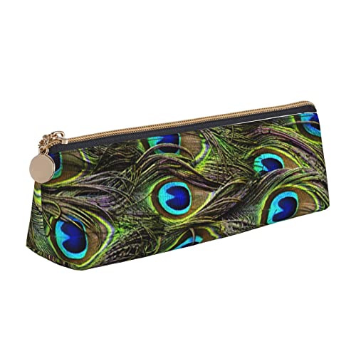 JRBWTDBW Federmäppchen aus Leder mit frischem Pfauenmotiv, schlankes Design, Stifttasche mit metallischem Reißverschluss, Größe für Studenten, Büro, Uni, Mittelschule, weiß, Einheitsgröße, JRBWTDBW Federmäppchen aus Leder mit frischem Pfauenmotiv, schlankes Design, Stifttasche mit metallischem Reißverschluss, Größe für Studenten, Büro, Uni, Mittelschule, weiß, Einheitsgröße, von JRBWTDBW