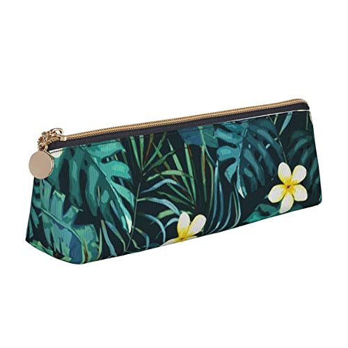 JRBWTDBW Federmäppchen aus hawaiianischem Leder, schlankes Design, Stifttasche mit metallischem Reißverschluss, für Studenten, Büro, Universität, Mittelschule, weiß, Einheitsgröße, Schulranzen-Set von JRBWTDBW