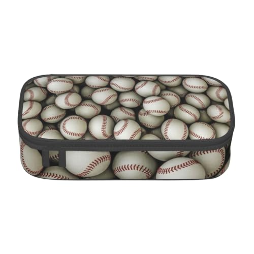 JRBWTDBW Federmäppchen mit großem Fassungsvermögen, Baseball-Stifttasche für Studenten, Schreibwaren-Tasche, Schreibtisch-Organizer mit glattem Reißverschluss, tragbares Federmäppchen für Schule, von JRBWTDBW