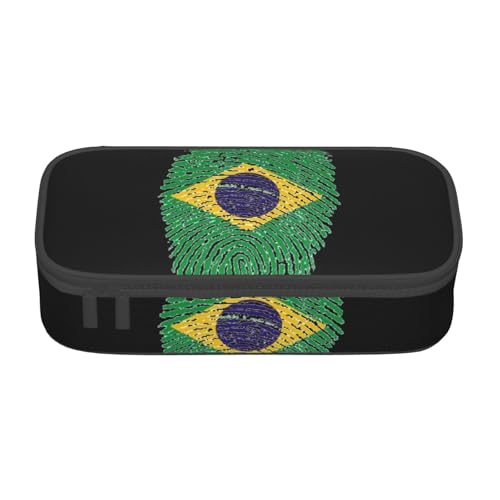 JRBWTDBW Federmäppchen mit großem Fassungsvermögen, Brasilien, großes Fassungsvermögen, Federmäppchen für Studenten, Schreibwaren-Tasche, Schreibtisch-Organizer mit glattem Reißverschluss, tragbares von JRBWTDBW