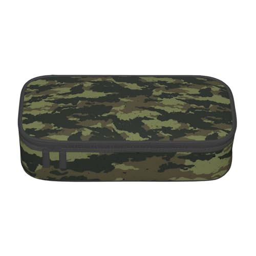 JRBWTDBW Federmäppchen mit großem Fassungsvermögen, Camouflage, großes Fassungsvermögen, Federmäppchen für Studenten, Schreibwaren-Tasche, Federmäppchen mit glattem Reißverschluss, tragbares von JRBWTDBW