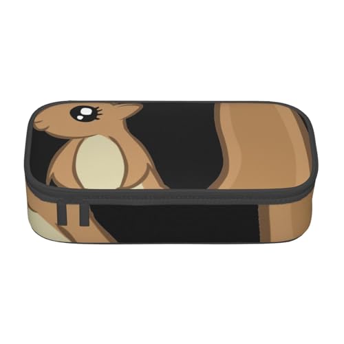 JRBWTDBW Federmäppchen mit großem Fassungsvermögen, Cartoon-Eichhörnchen, großes Fassungsvermögen, Federmäppchen für Studenten, Schreibwaren-Tasche, Federmäppchen mit glattem Reißverschluss, tragbares von JRBWTDBW
