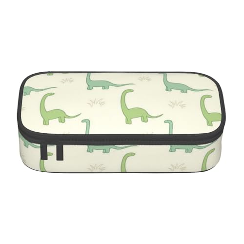 JRBWTDBW Federmäppchen mit großem Fassungsvermögen, Dinosaurier-Design, großes Fassungsvermögen, Federmäppchen für Studenten, Schreibwaren-Tasche, Federmäppchen mit glattem Reißverschluss, tragbares von JRBWTDBW
