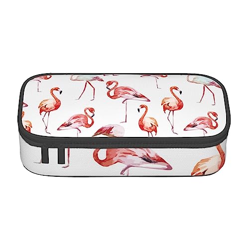 JRBWTDBW Federmäppchen mit großem Fassungsvermögen, Flamingo, großes Fassungsvermögen, Federmäppchen für Studenten, Schreibwaren-Tasche, Federmäppchen mit glattem Reißverschluss, tragbares von JRBWTDBW