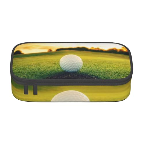 JRBWTDBW Federmäppchen mit großem Fassungsvermögen, Golfplatz, großes Fassungsvermögen, Federmäppchen für Studenten, Schreibwaren-Tasche, Schreibtisch-Organizer mit glattem Reißverschluss, tragbares von JRBWTDBW