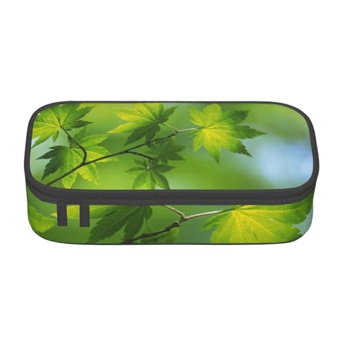 JRBWTDBW Federmäppchen mit großem Fassungsvermögen, HD, Grün, Natur, großes Fassungsvermögen, Federmäppchen für Studenten, Schreibwaren-Tasche, Schreibtisch-Organizer mit glattem Reißverschluss, von JRBWTDBW