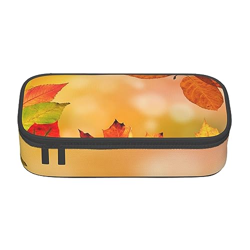 JRBWTDBW Federmäppchen mit großem Fassungsvermögen, Herbst-Design, großes Fassungsvermögen, Federmäppchen für Studenten, Schreibwaren-Tasche, Schreibtisch-Organizer mit glattem Reißverschluss, von JRBWTDBW