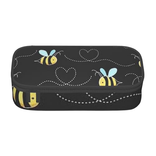 JRBWTDBW Federmäppchen mit großem Fassungsvermögen, Hummel, großes Fassungsvermögen, Federmäppchen für Studenten, Schreibwaren-Tasche, Schreibtisch-Organizer mit glattem Reißverschluss, tragbares von JRBWTDBW