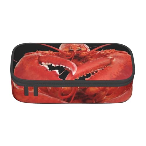 JRBWTDBW Federmäppchen mit großem Fassungsvermögen, Hummer, großes Fassungsvermögen, Federmäppchen für Studenten, Schreibwaren-Tasche, Federmäppchen mit glattem Reißverschluss, tragbares Federmäppchen von JRBWTDBW