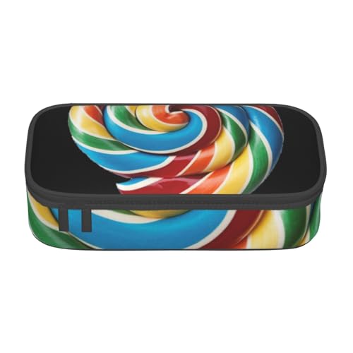 JRBWTDBW Federmäppchen mit großem Fassungsvermögen, Lutscher, großes Fassungsvermögen, Federmäppchen für Studenten, Schreibwaren-Tasche, Federmäppchen mit glattem Reißverschluss, tragbares von JRBWTDBW