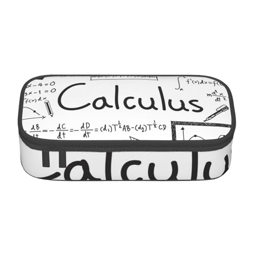 JRBWTDBW Federmäppchen mit großem Fassungsvermögen, Mathematik, Geometrie, Geek Calculus, großes Fassungsvermögen, Federmäppchen für Studenten, Schreibwaren-Tasche, Federmäppchen mit glattem von JRBWTDBW