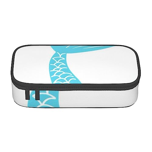 JRBWTDBW Federmäppchen mit großem Fassungsvermögen, Meerjungfrauenschwanz, großes Fassungsvermögen, Federmäppchen für Studenten, Schreibwaren-Tasche, Federmäppchen mit glattem Reißverschluss, von JRBWTDBW