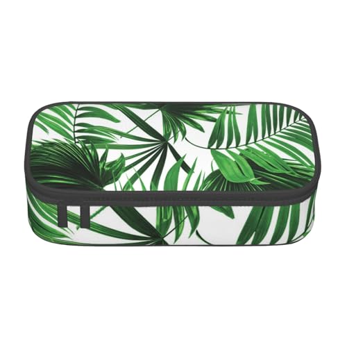 JRBWTDBW Federmäppchen mit großem Fassungsvermögen, Palmblatt, großes Fassungsvermögen, Federmäppchen für Studenten, Schreibwaren-Tasche, Bleistiftbox mit glattem Reißverschluss, tragbares von JRBWTDBW