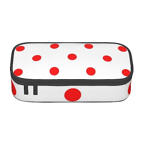 JRBWTDBW Federmäppchen mit großem Fassungsvermögen, gepunktet, großes Fassungsvermögen, Federmäppchen für Studenten, Schreibwaren-Tasche, Schreibtisch-Organizer mit glattem Reißverschluss, tragbares von JRBWTDBW