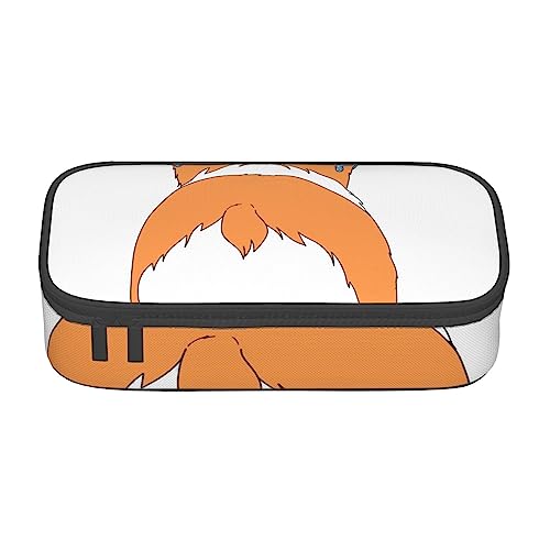 JRBWTDBW Federmäppchen mit großem Fassungsvermögen, lustiges Corgi Butt Braun, großes Fassungsvermögen, Federmäppchen für Studenten, Schreibwaren-Tasche, Federmäppchen mit glattem Reißverschluss, von JRBWTDBW