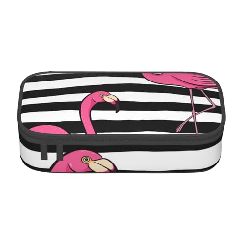JRBWTDBW Federmäppchen mit großem Fassungsvermögen, rosa Flamingo, großes Fassungsvermögen, Federmäppchen für Studenten, Schreibwaren-Tasche, Schreibtisch-Organizer mit glattem Reißverschluss, von JRBWTDBW