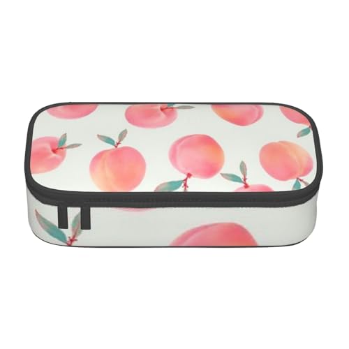 JRBWTDBW Federmäppchen mit großem Fassungsvermögen, rosa pfirsichfarben, großes Fassungsvermögen, Federmäppchen für Studenten, Schreibwaren-Tasche, Federmäppchen mit glattem Reißverschluss, tragbares von JRBWTDBW