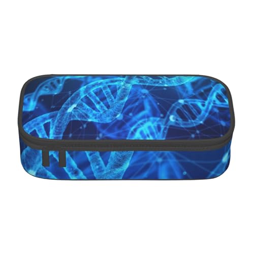 JRBWTDBW Federmäppchen mit großer Kapazität, DNA-Kette, Foto, großes Fassungsvermögen, Federmäppchen für Studenten, Schreibwaren-Tasche, Schreibtisch-Organizer mit glattem Reißverschluss, tragbares von JRBWTDBW