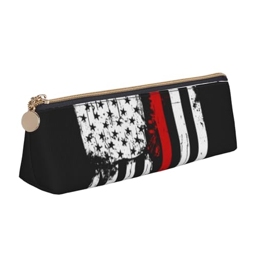 JRBWTDBW Feuerwehrmann Federmäppchen mit amerikanischer Flagge, schlankes Design, Stifttasche mit metallischem Reißverschluss, Größe für Studenten, Büro, Universität, Mittelschule, weiß, JRBWTDBW Feuerwehrmann Federmäppchen mit amerikanischer Flagge, schlankes Design, Stifttasche mit metallischem Reißverschluss, Größe für Studenten, Büro, Universität, Mittelschule, weiß, von JRBWTDBW