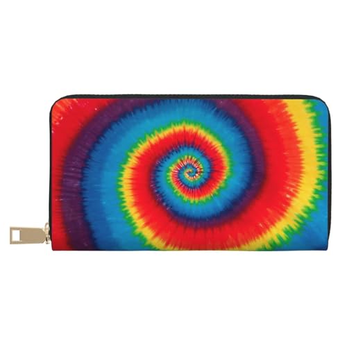 JRBWTDBW Lange Clutch aus Kunstleder, Batik-Muster, schick, stilvolle Damengeldbörsen für moderne Frauen, großes Fassungsvermögen, Kartenhalter und Organizer-Taschen, strapazierfähige Geldbörse, von JRBWTDBW