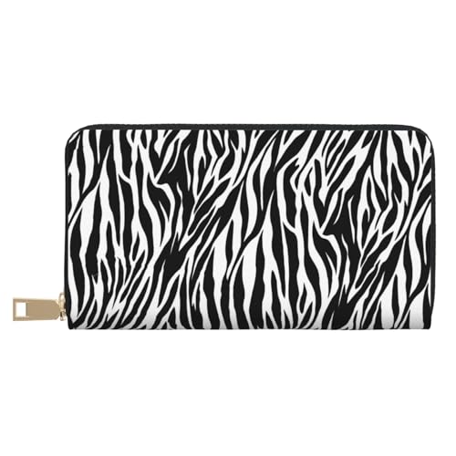 JRBWTDBW Lange Clutch aus Kunstleder, Zebramuster, schick, stilvolle Damengeldbörsen für moderne Frauen, großes Fassungsvermögen, Kartenhalter und Organizer-Taschen, strapazierfähige Geldbörse, von JRBWTDBW