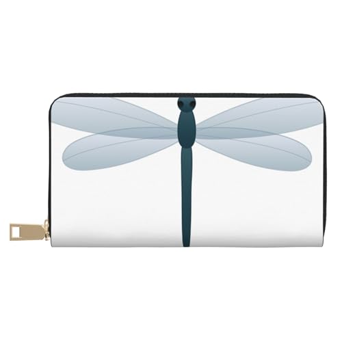 JRBWTDBW Libelle lange Kunstleder-Clutch, schick, stilvolle Damen-Geldbörsen für moderne Frauen, großes Fassungsvermögen, Kartenhalter und Organizer-Taschen, strapazierfähige Geldbörse, Handtasche für von JRBWTDBW