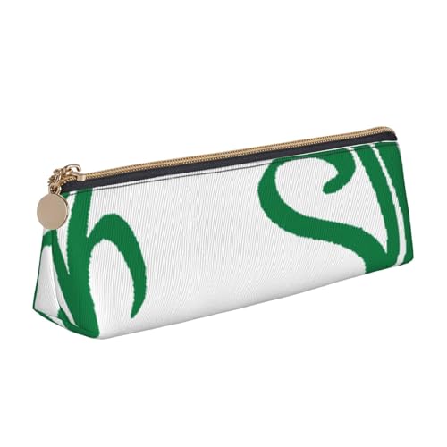 JRBWTDBW Namaste Leder-Federmäppchen mit Lotusblüte, schlankes Design, Stifttasche mit metallischem Reißverschluss, Taschengröße für Studenten, Büro, Universität, Mittelschule, weiß, Einheitsgröße, von JRBWTDBW