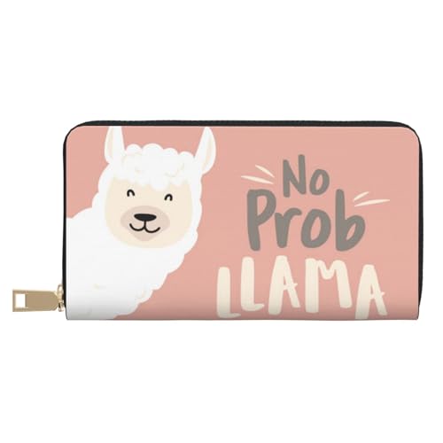 JRBWTDBW Niedliche Llama-lange Kunstleder-Clutch, schick, stilvolle Damen-Geldbörsen für moderne Frauen, großes Fassungsvermögen, Kartenhalter und Organizer-Taschen, strapazierfähige Geldbörse, von JRBWTDBW