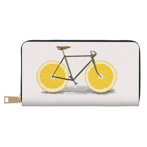 JRBWTDBW Orange Fahrrad Lange Kunstleder Clutch Chic Stilvolle Damengeldbörsen für moderne Frauen Große Kapazität Kartenhalter und Organizer-Taschen Langlebige Geldbörse Handtasche für den täglichen von JRBWTDBW