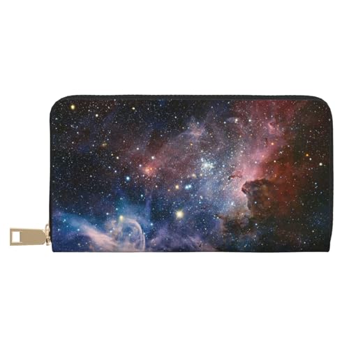 JRBWTDBW Universe Milky Way Galaxy Long Faux Leather Clutch Chic Stylish Women's Wallets for Modern Women Large Capacity Card Holder and Organizer Pockets Durable Purse Handbag for Everyday Travel, von JRBWTDBW