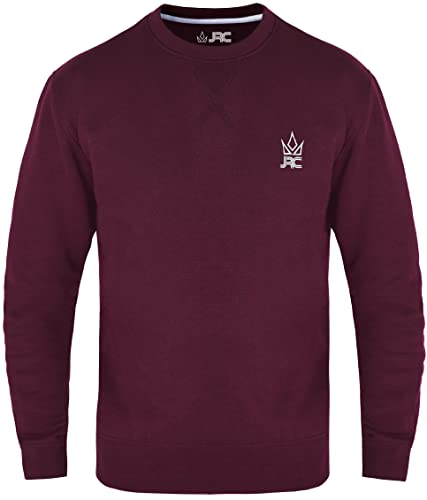 JRC Herren Fleece Sweatshirts und Pullover mit Rundhalsausschnitt, Rundhals Langarmpullover für Sport und Arbeitskleidung (Kastanienbraun, L) von JRC Just Royal Clothing