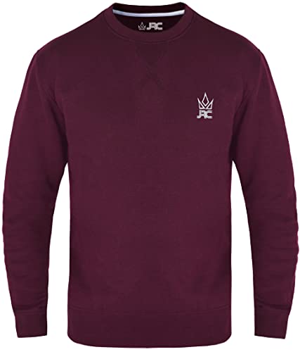 JRC Herren Fleece Sweatshirts und Pullover mit Rundhalsausschnitt, Rundhals Langarmpullover für Sport und Arbeitskleidung (Kastanienbraun, M) von JRC Just Royal Clothing