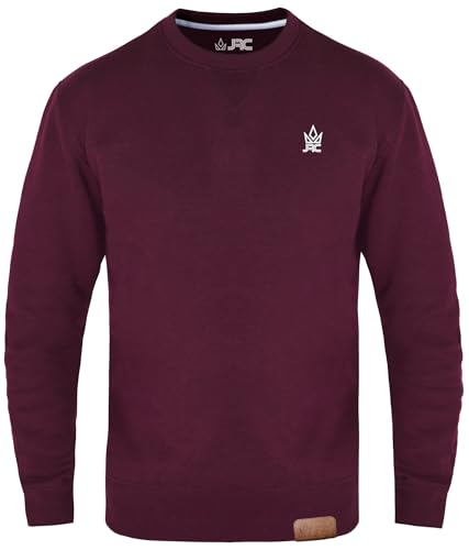 JRC Herren Fleece Sweatshirts und Pullover mit Rundhalsausschnitt, Rundhals Langarmpullover für Sport und Arbeitskleidung (Kastanienbraun, XXL) von JRC Just Royal Clothing