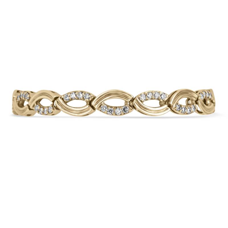 2.0Cts 14K Fancy Link Armband, Infinity Diamant Gelbgold Statement Armband von JRColombianEmeralds