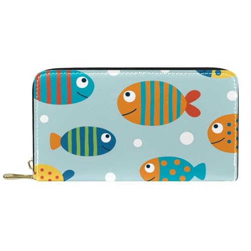 JRHEJTFZ Premium PU Leather Travel Wallet, Minimalist Stylish Wallet for Men and Women, Slim & Durable Cards & Cash Holder Colorful Octopus Pattern, Mehrfarbig4, 19x11.5x2.5cm/7.5x4.5x1in, Modern von JRHEJTFZ